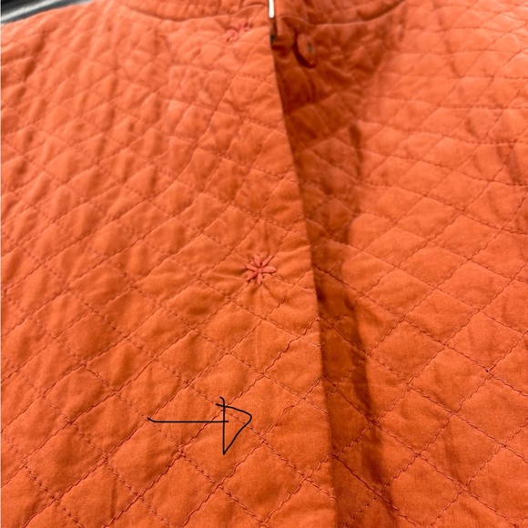 ✨Eileen Fisher Rust Orange 100% Silk Quilted Vest Small - Picture 12 of 16